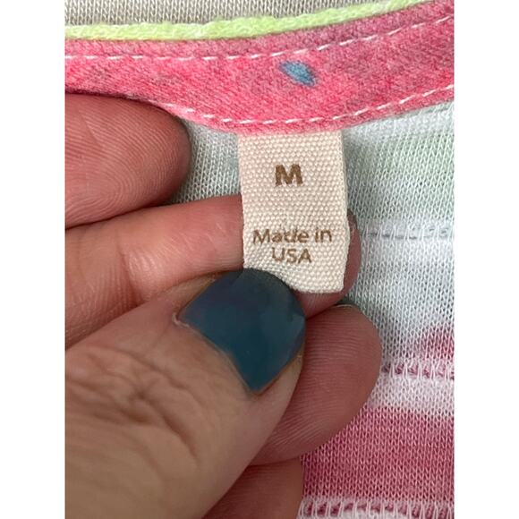 Soft Surroundings Island Punch 3/4 sleeve V-neck tunic top, size M, EUC - Picture 3 of 8